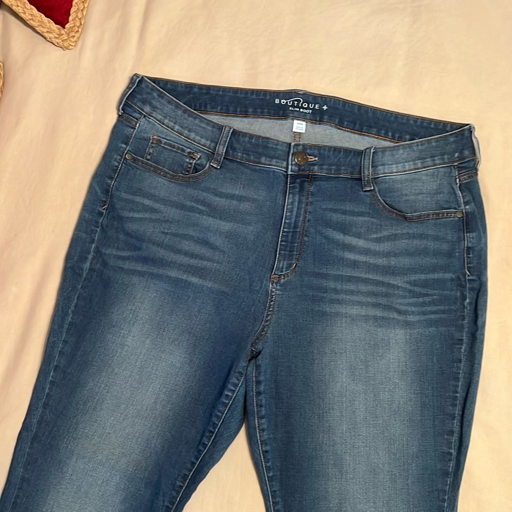 Boutique + slim bootcut jeans